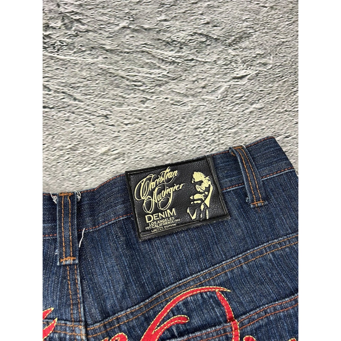 Ed Hardy Christian Audigier vintage jorts shorts denim jeans