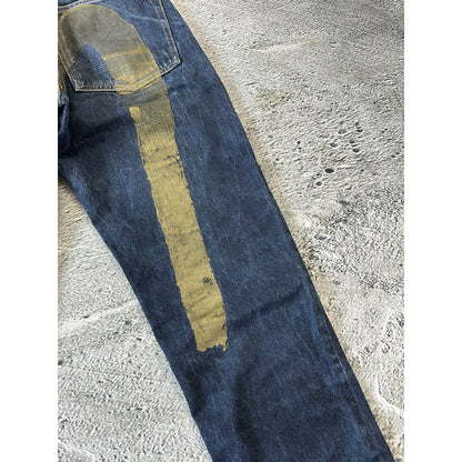 Evisu jeans daicock big logo gold selvedge denim Japan