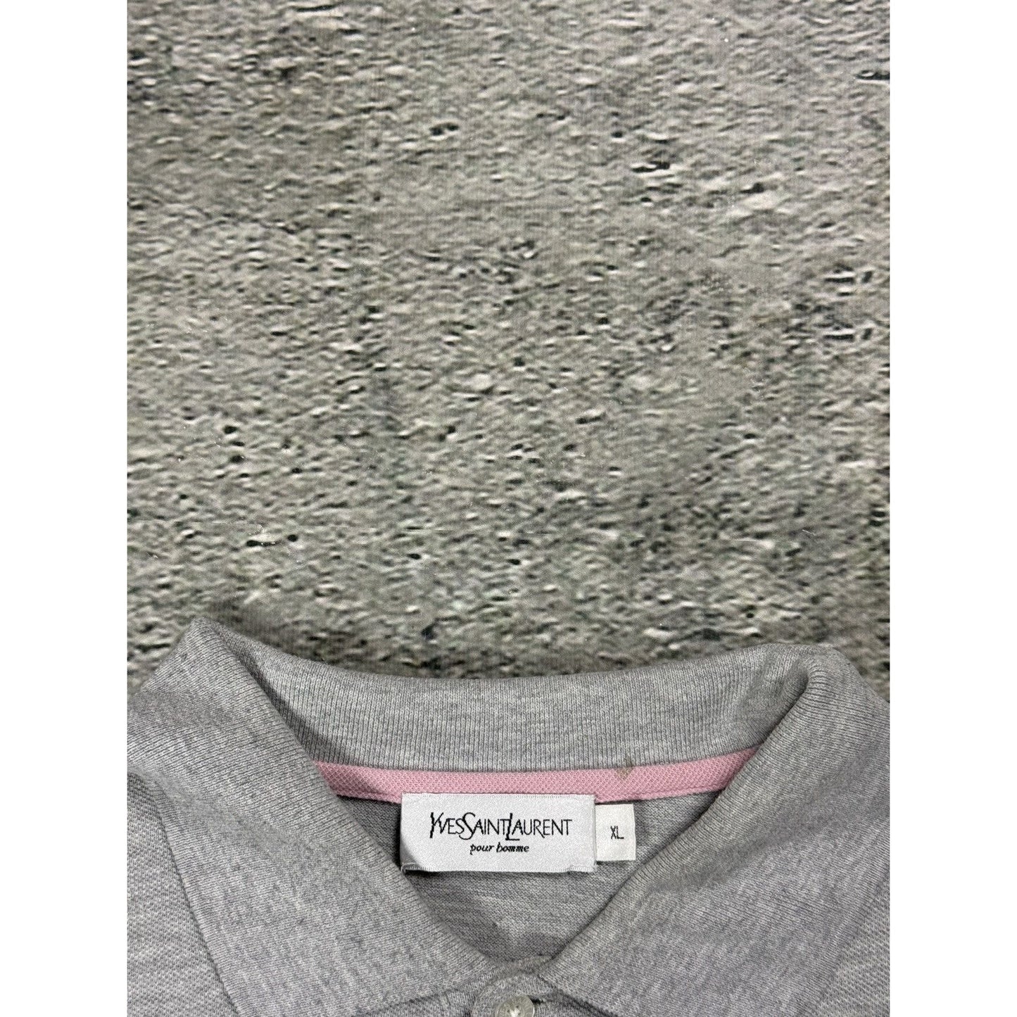 Yves Saint Laurent polo big logo t-shirt vintage grey
