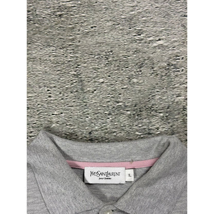 Yves Saint Laurent polo big logo t-shirt vintage grey