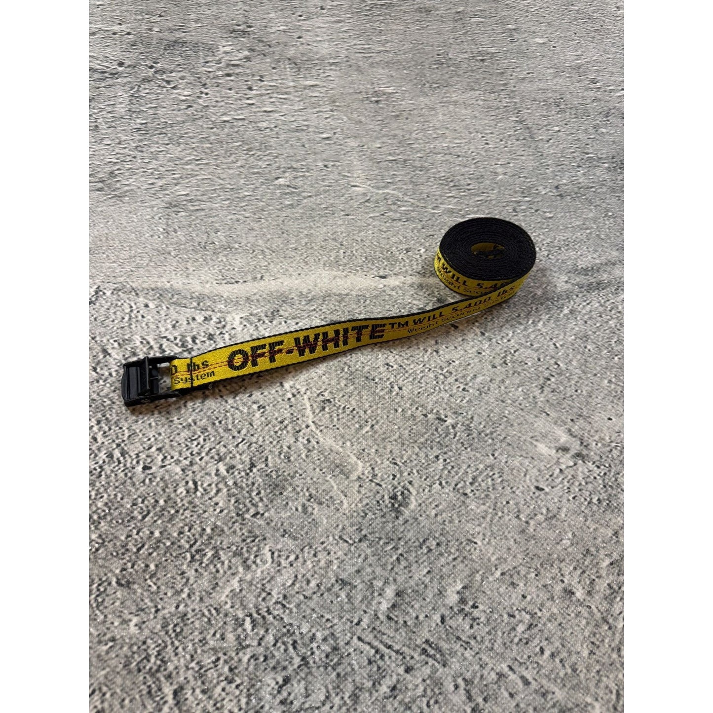 Off-White Yellow tape belt swag
