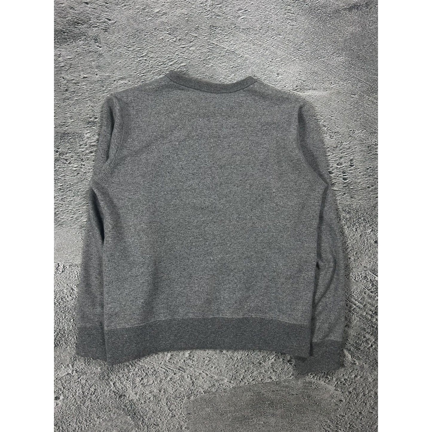 Bape sweatshirt grey big logo spell out black