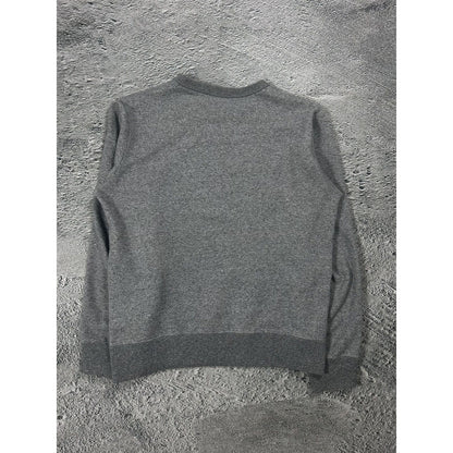Bape sweatshirt grey big logo spell out black
