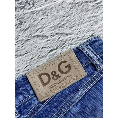 Dolce & Gabbana flared jeans painted DG Y2K
