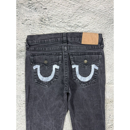 True Religion black jeans painted horseshoe logo Y2K Rocco