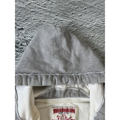 True Religion zip hoodie vintage contrast stitching Y2K