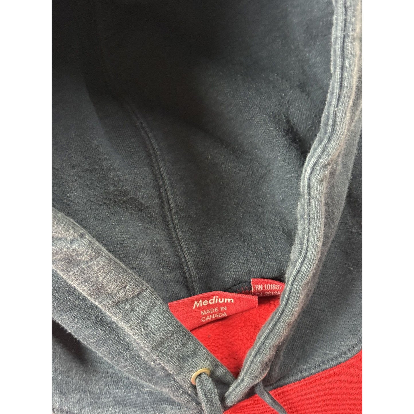 Supreme S Logo Colorblocked Hooded Sweatshirt Red