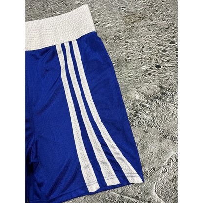 Adidas boxing shorts blue big logo 2000s Y2K