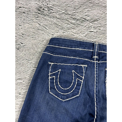 True Religion jeans flared vintage denim pants navy blue