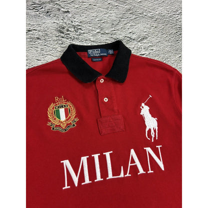 Chief Keef Polo Ralph Lauren Milan Red longsleeve