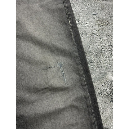 True Religion vintage grey jeans rope white stitching Ricky