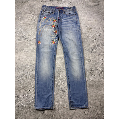 Christian Audigier Ed Hardy embroidered vintage jeans dragon