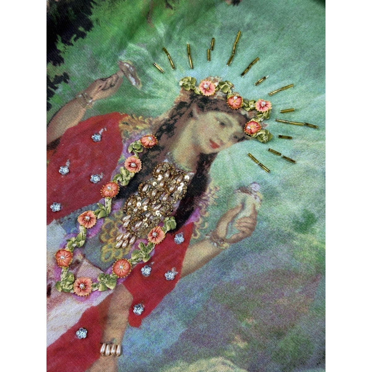 Jean Paul Gaultier 1998 RARE Hindu Tattoo Mesh longsleeve
