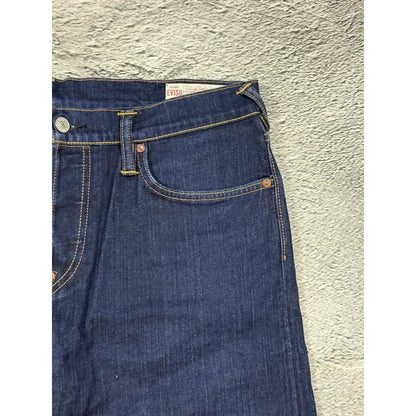 Evisu jeans daicock red big logo navy raw denim Selvedge