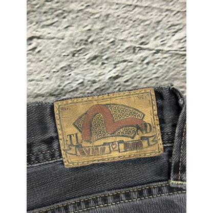 Evisu x Puma vintage washed black jeans gray bootcut