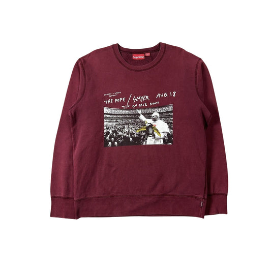 Supreme x Antihero Pope crewneck burgundy red SS16