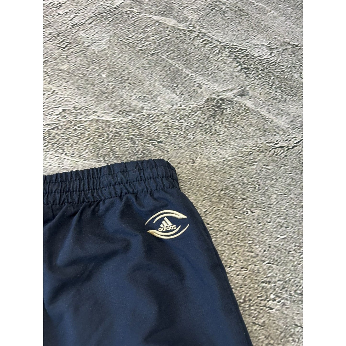 Adidas Munster Rugby vintage nylon track pants navy baggy