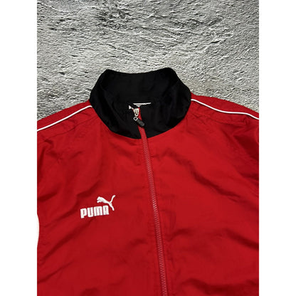 Puma tracksuit pants jacket vintage red black Y2K drill