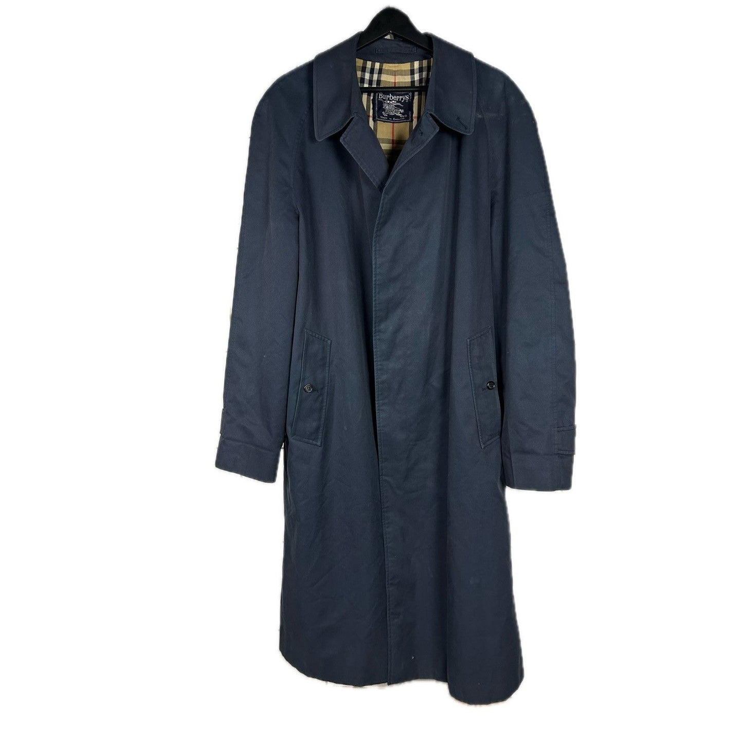 Burberrys coat navy vintage nova check Burberry