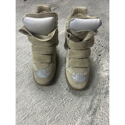 Isabel Marant Leather Sneakers Bekett beige wedge