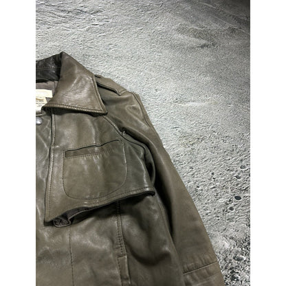 Diesel leather jacket brown vintage avant garde