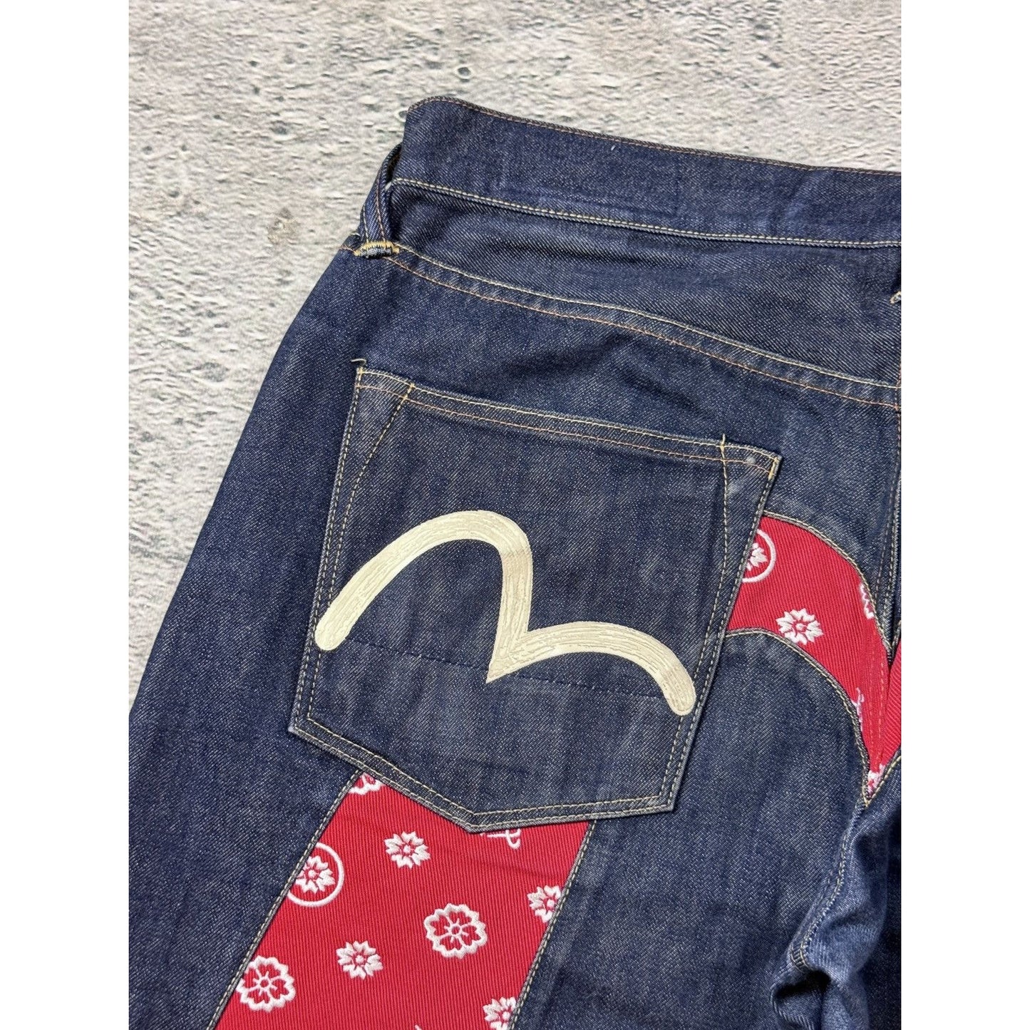 Evisu jeans daicock big logo Red selvedge raw denim Japan
