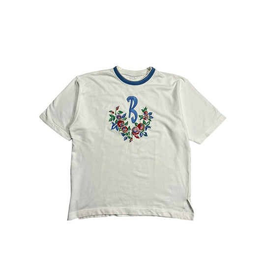 Bogner T-shirt white floral big logo vintage