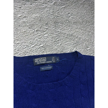 Polo Ralph Lauren cashmere sweater vintage knit blue