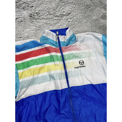 Sergio Tacchini track suit vintage blue white nylon