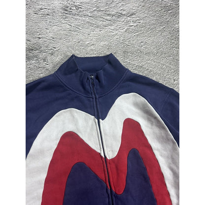 Evisu zip sweatshirt big logo daicock navy track jacket red