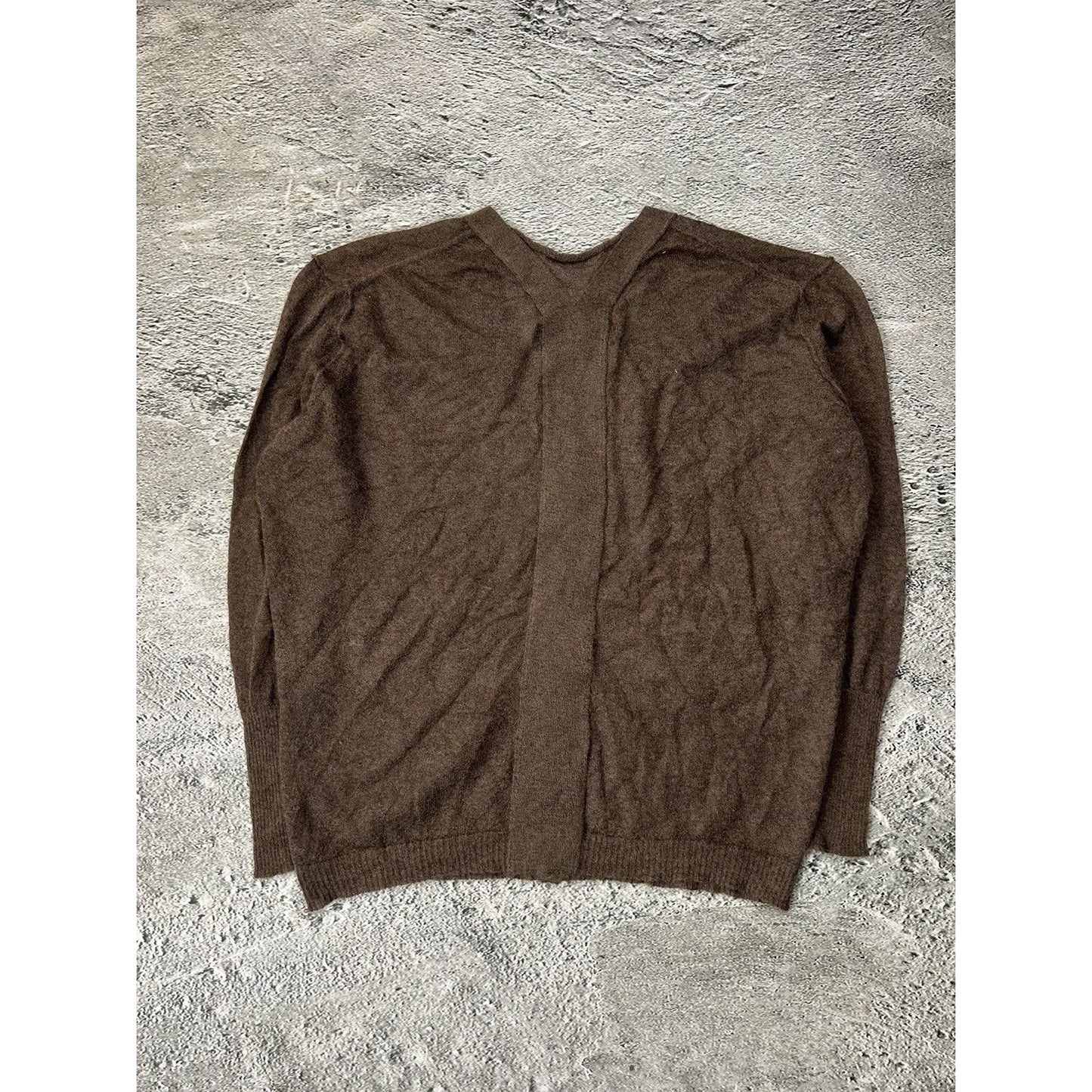 Isabel Benenato cardigan mohair brown button up sweater AW18