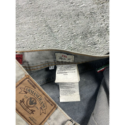 Armani jeans light grey stone washed vintage denim pants