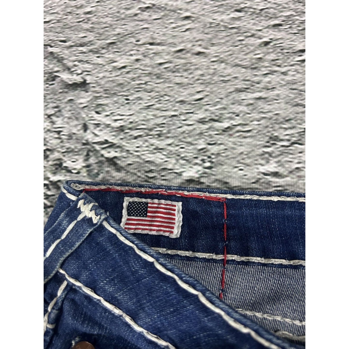 True Religion jeans flared vintage denim pants navy blue