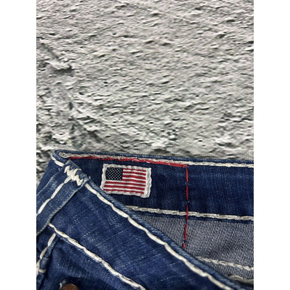 True Religion jeans flared vintage denim pants navy blue