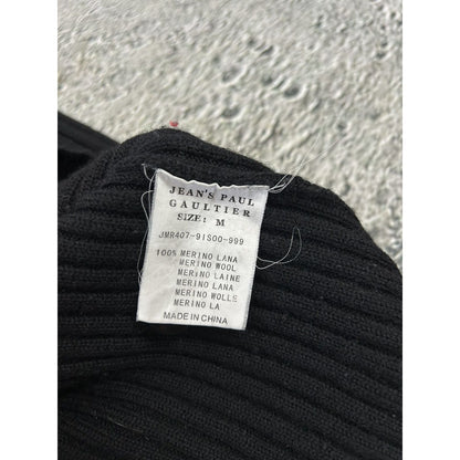 Jean Paul Gaultier Jeans Sweater halfzip turtleneck black