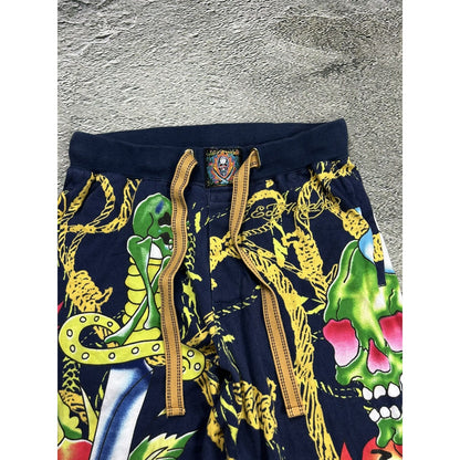 Ed Hardy Christian Audigier vintage sweatpants crazy Y2K