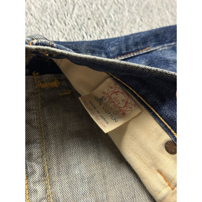 Evisu Donna jeans bootcut zip pockets white vintage
