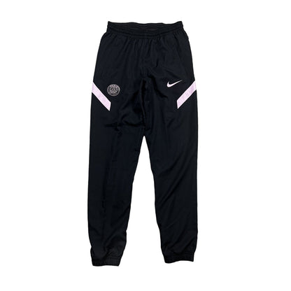 PSG Nike nylon black track pants small swoosh drill Y2K