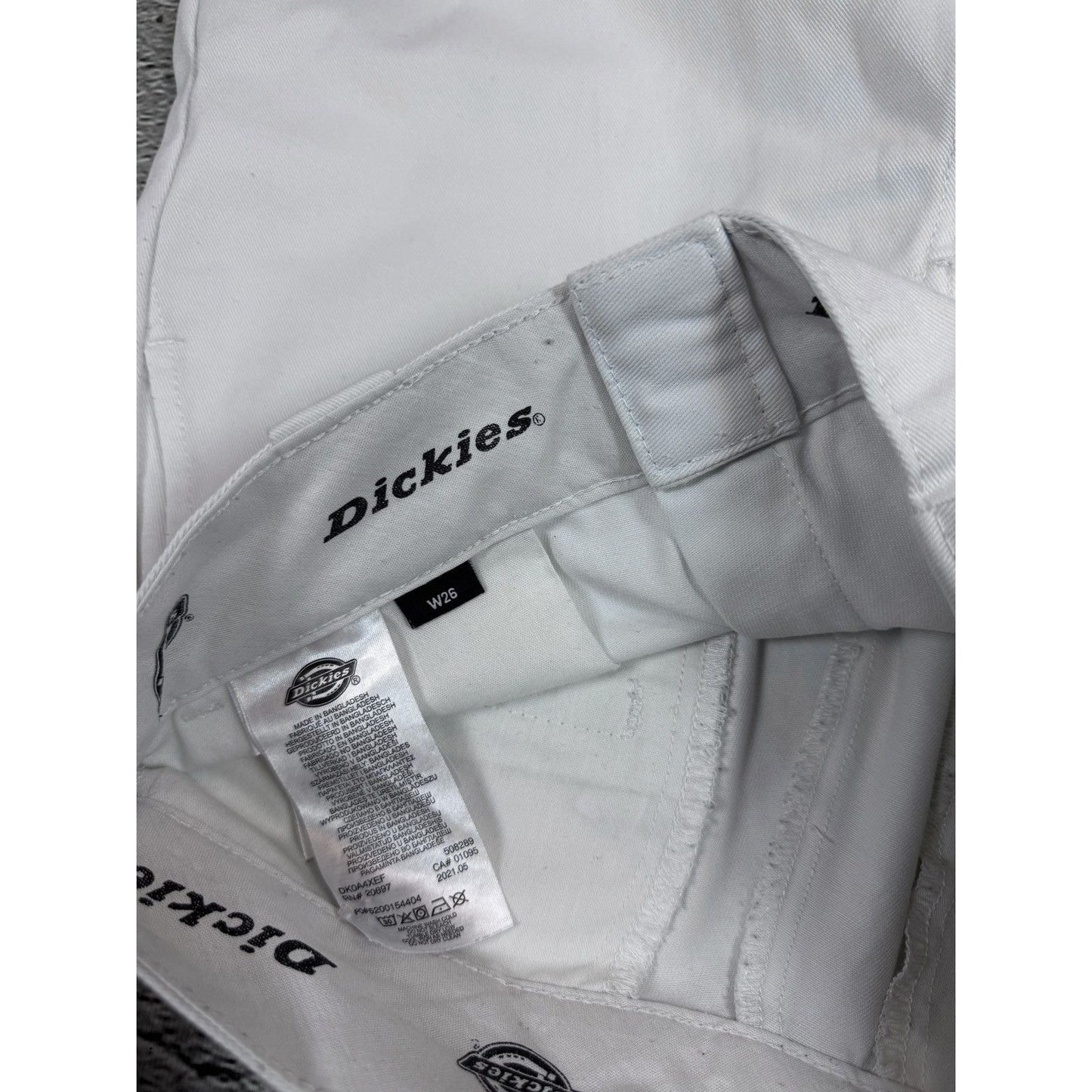 Dickies white pants workwear vintage straight fit