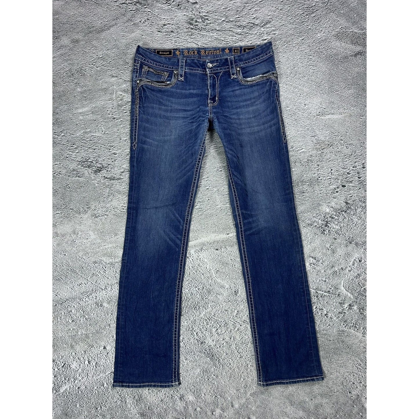 Rock Revival vintage blue jeans Y2K flared