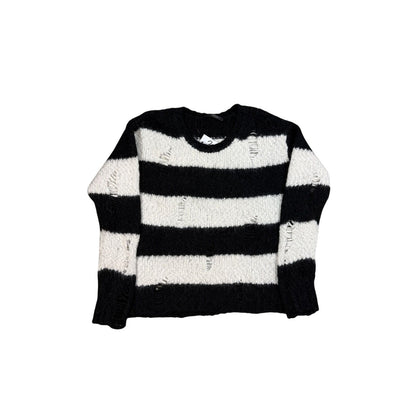 True Religion Open knit small distressed stripped sweater