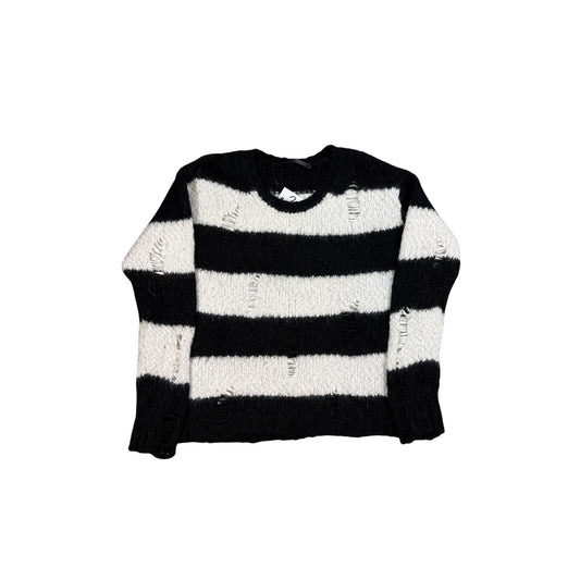 True Religion Open knit small distressed stripped sweater