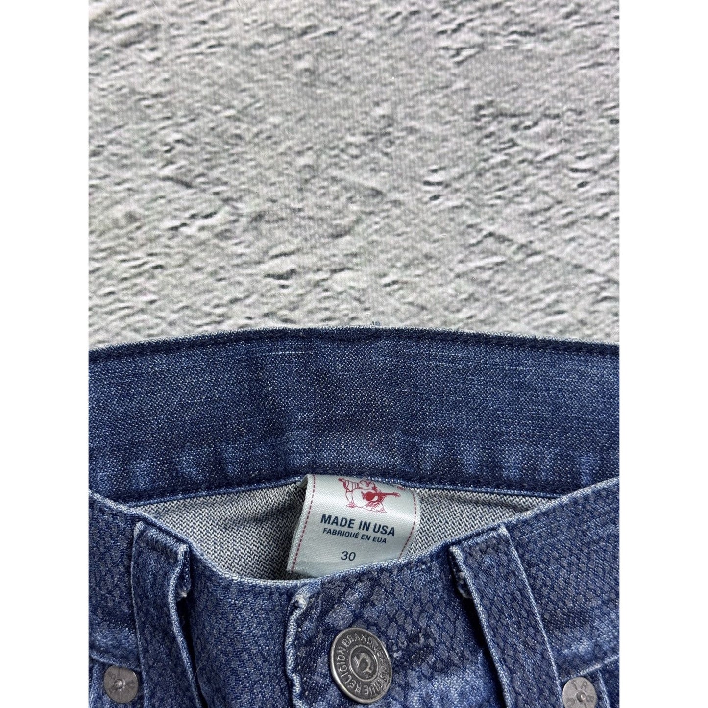 True Religion Rocco jeans vintage denim pants slim snakeskin