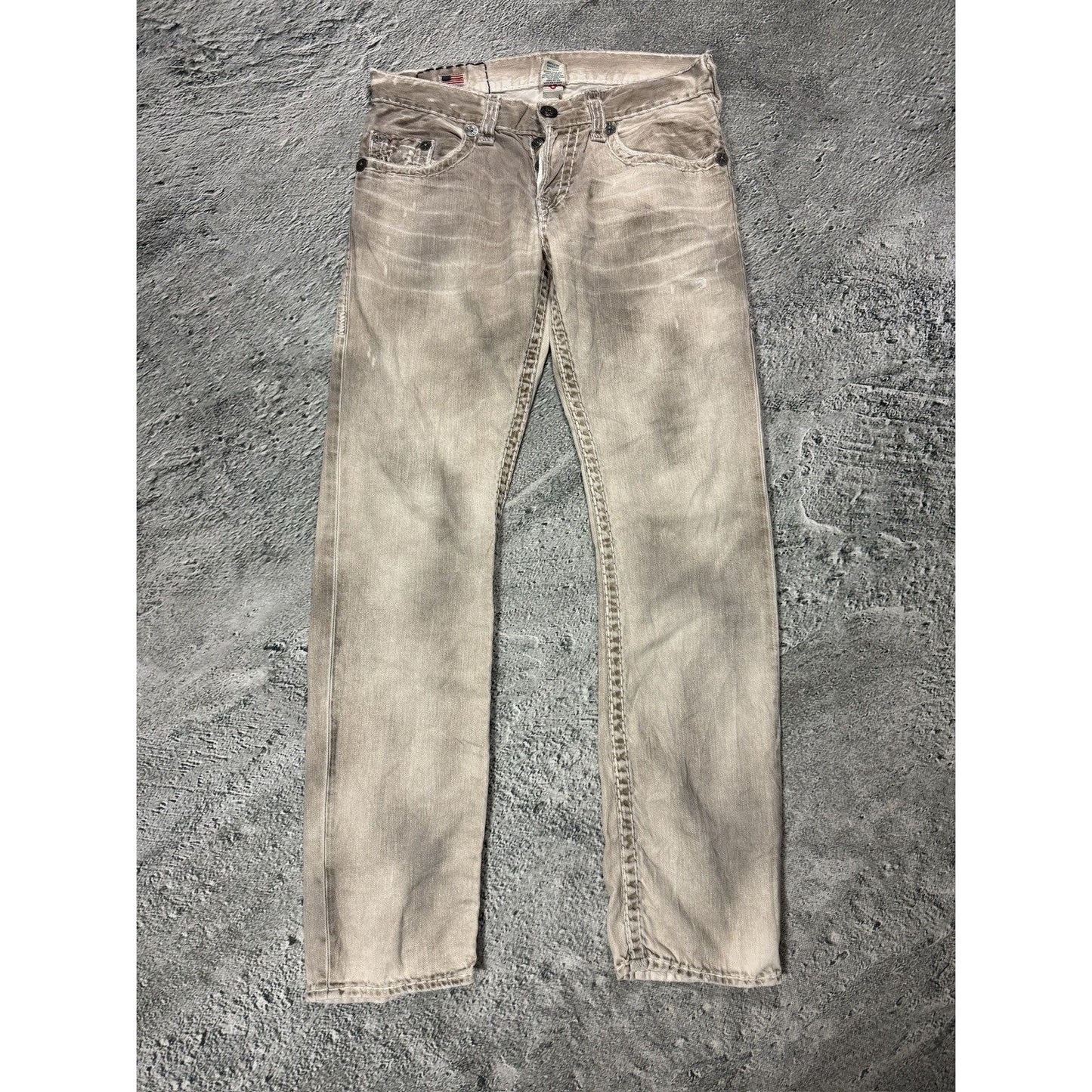 True Religion jeans vintage pants beige Geno super T