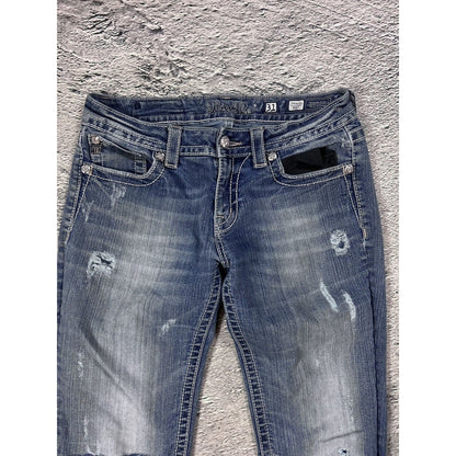 Miss Me rhinestone glitter jeans Y2K flared