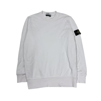 Stone island sweatshirt white with badge