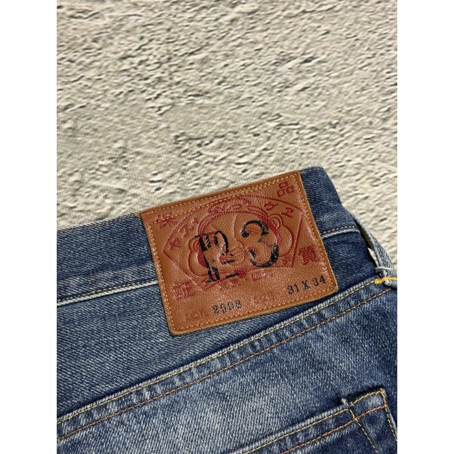 Evisu jeans vintage fisherman seagull logo selvedge denim