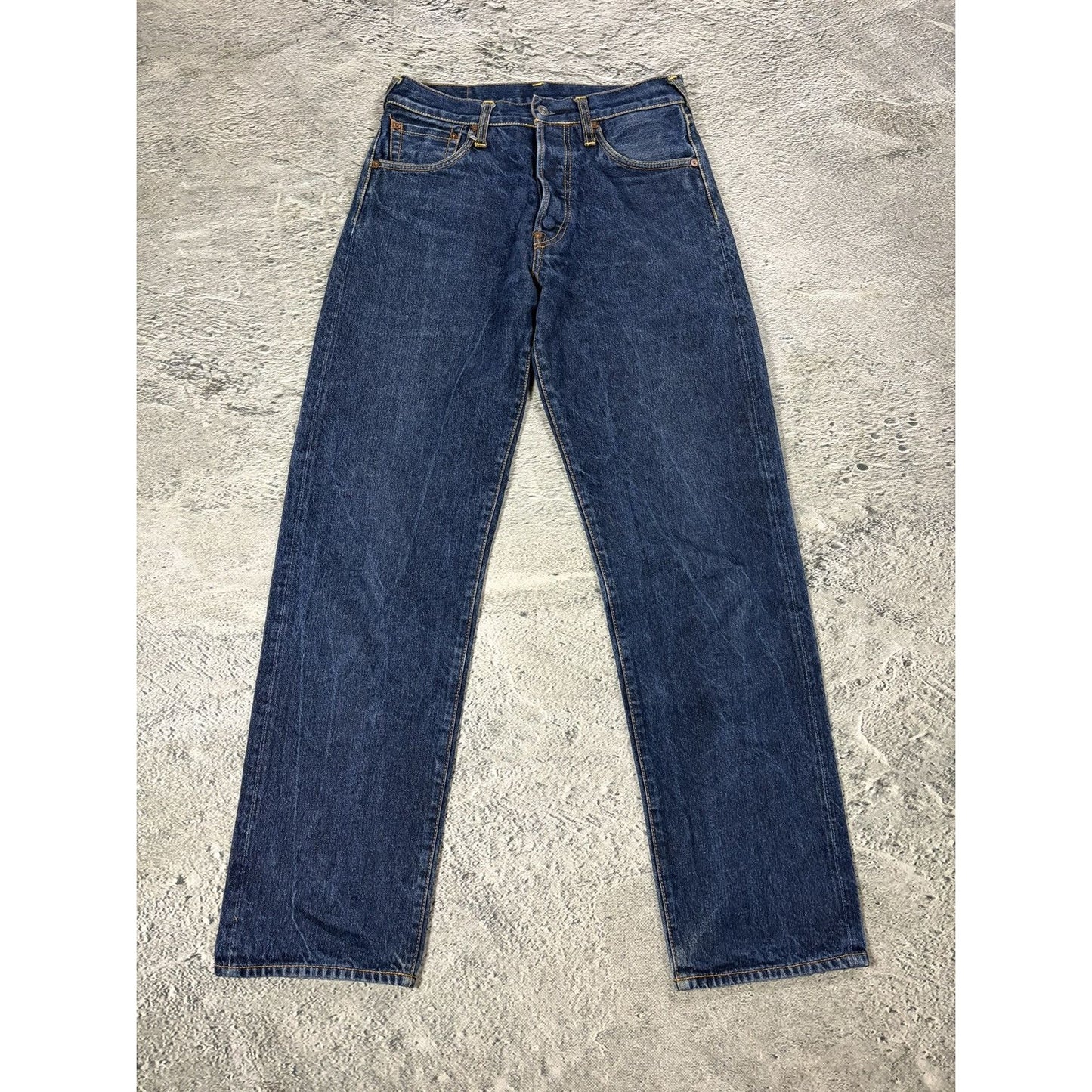 Evisu jeans vintage handpainted seagull logo selvedge white