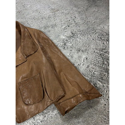 Marni lamb leather jacket ramones brown