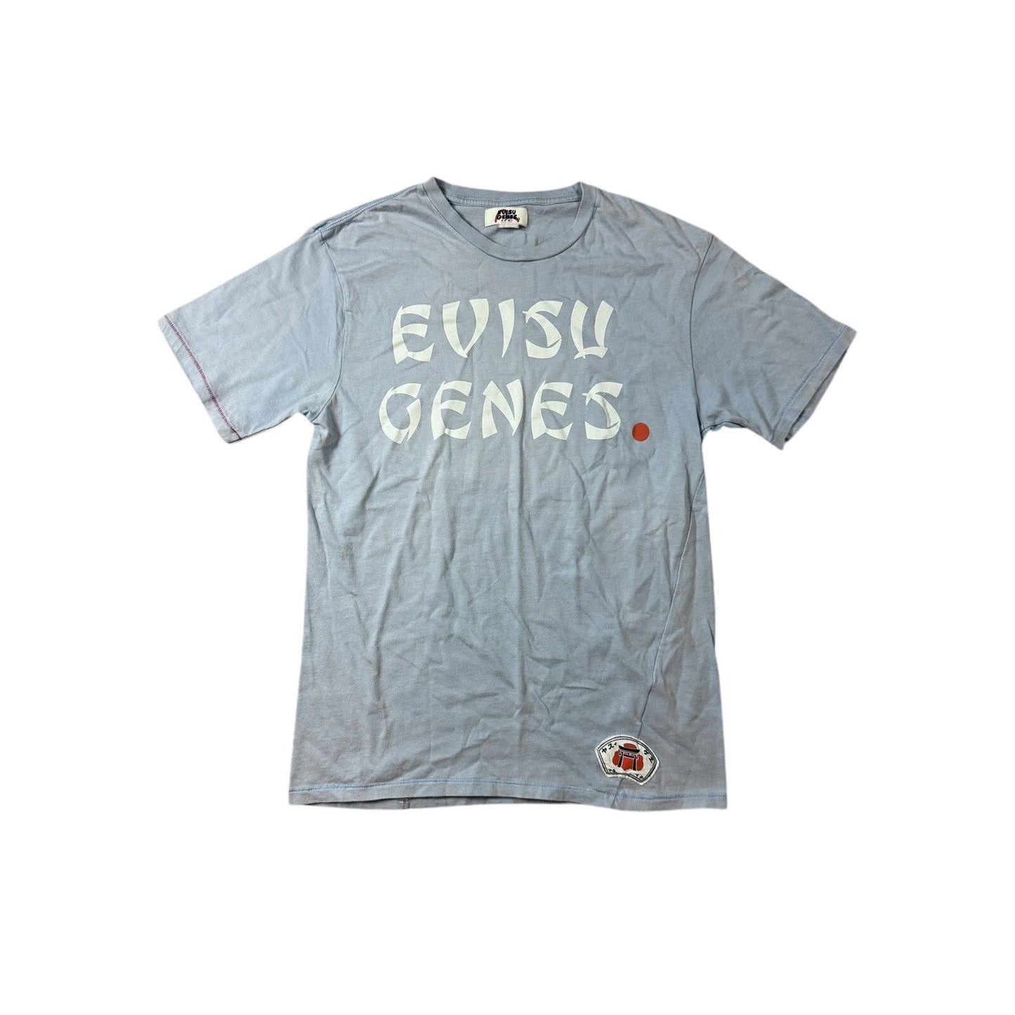 Evisu Genes vintage baby blue big logo t-shirt